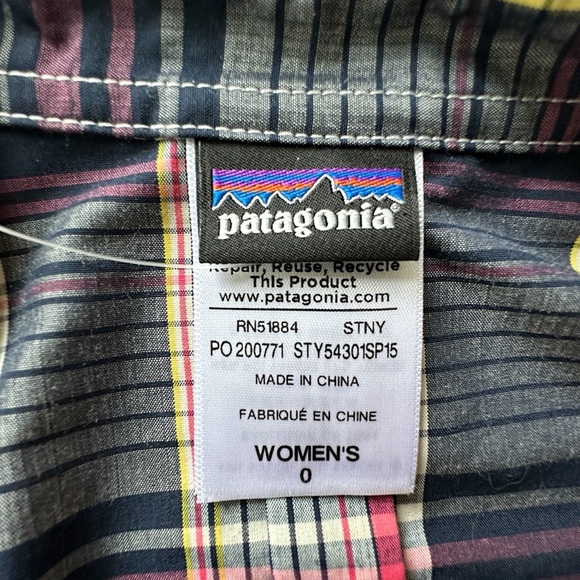 NWT | PATAGONIA WOMEN’S PLAID OVERCAST SHIRT LONG SLEEVE BUTTON FRONT| SIZE: 0 - Picture 10 of 10